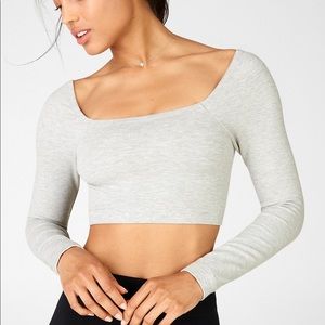 Fabletics Kinsley Cropped Seamless Long-Sleeve Top